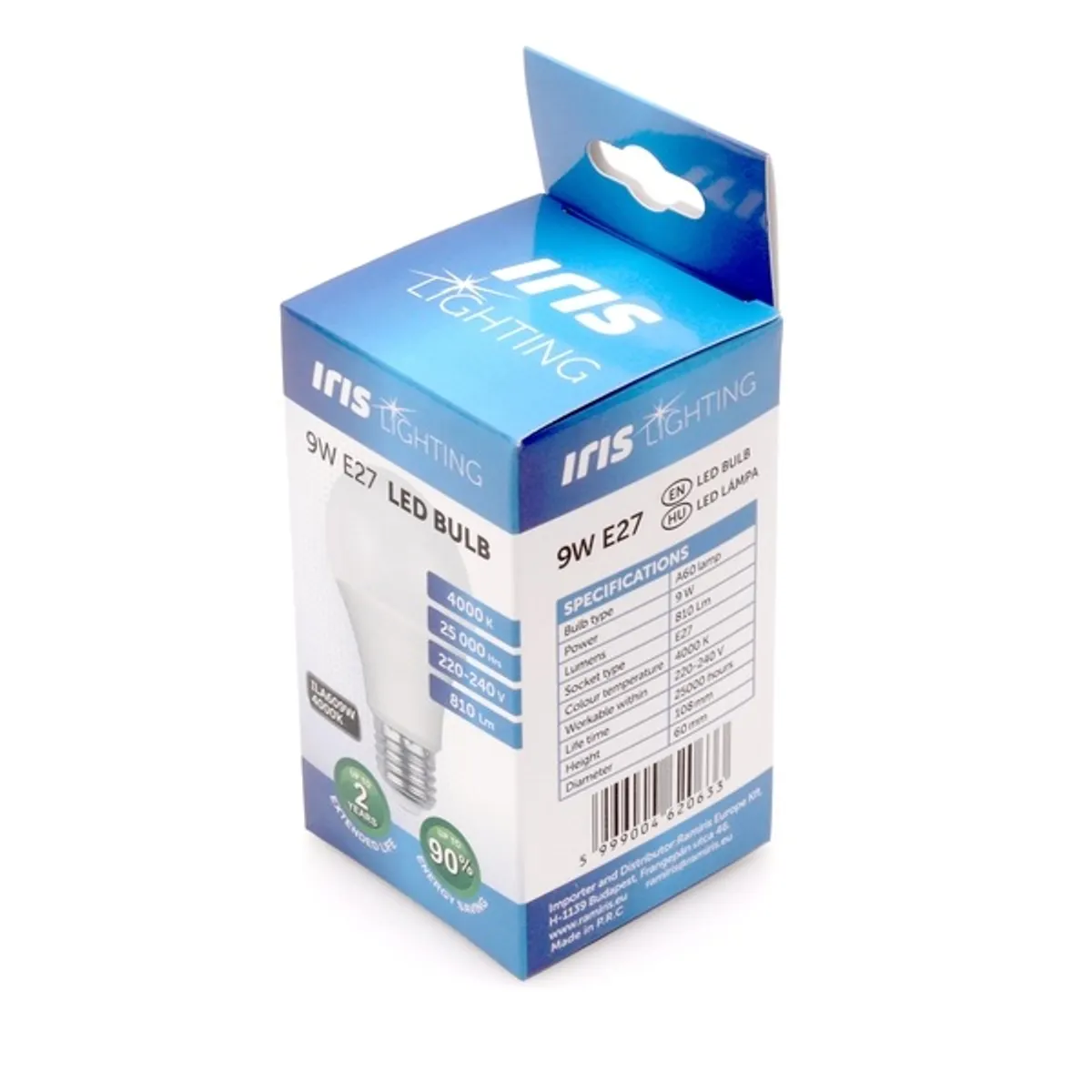 Iris Lighting E27 A60 9W/4000K/810lm LED fényforrás #3