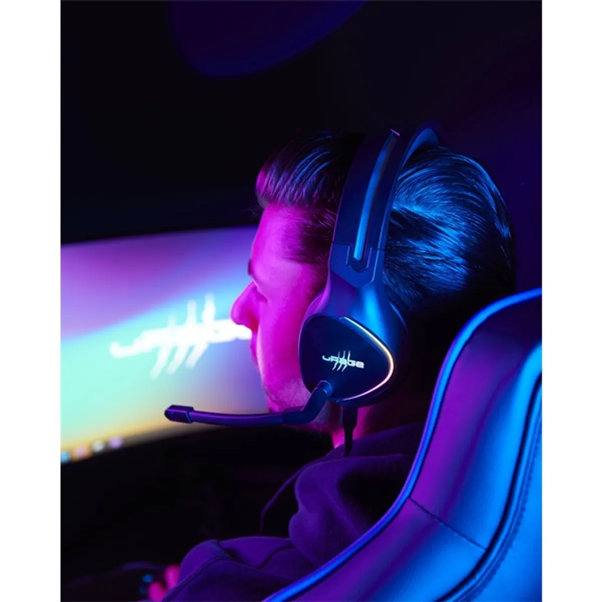 URAGE by Hama 217862 "URAGE SOUNDZ 710" PC/PS fekete 7.1 gamer headset #6