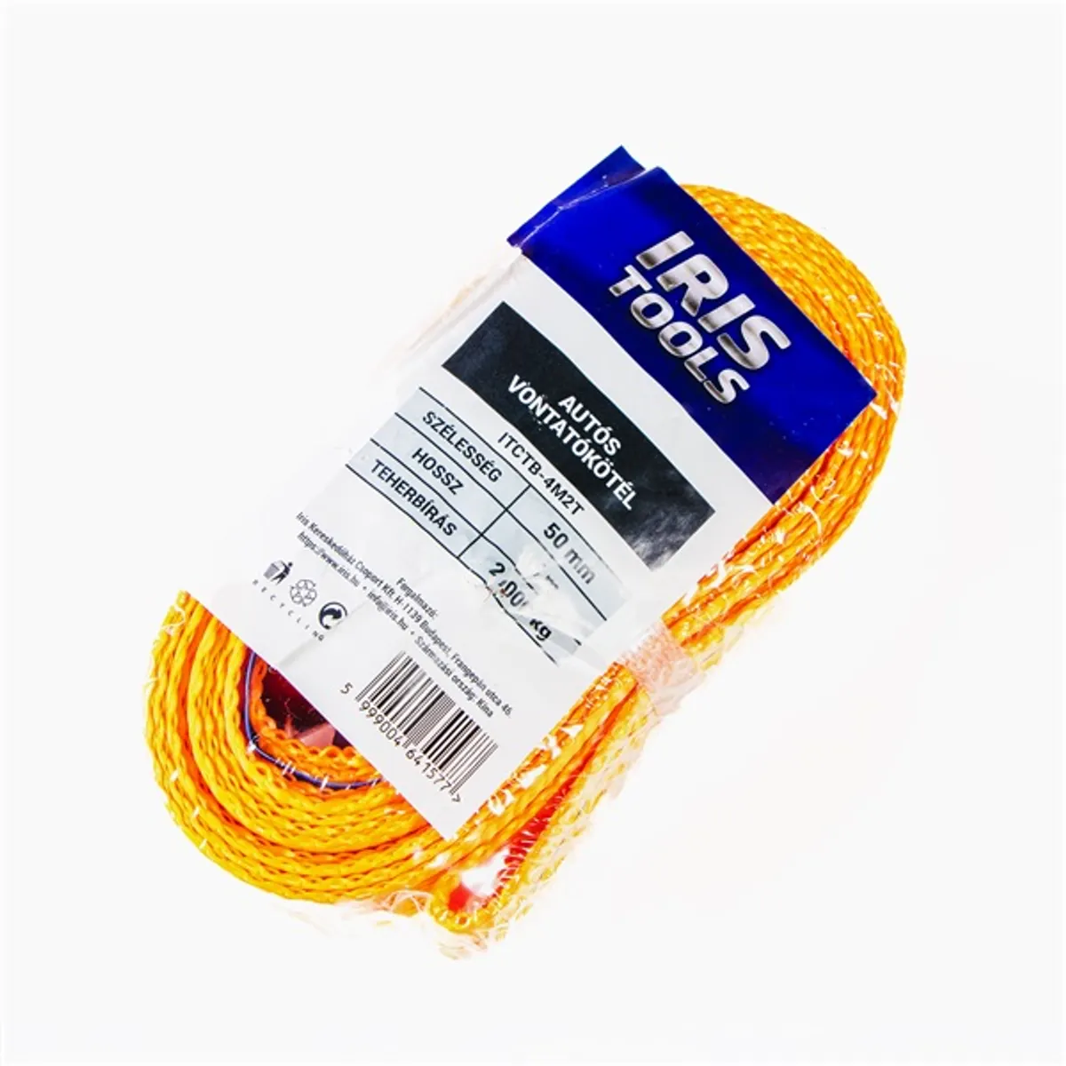 IRIS TOOLS ITCTB-4M2T autós vontatókötél 2.000 kg, 4 m, 50 mm #1