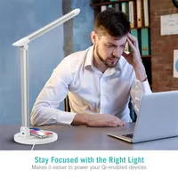 Taotronics TT-DL036 fehér LED lámpa, vezeték nélküli töltővel, gyorstöltő funkcióval #8