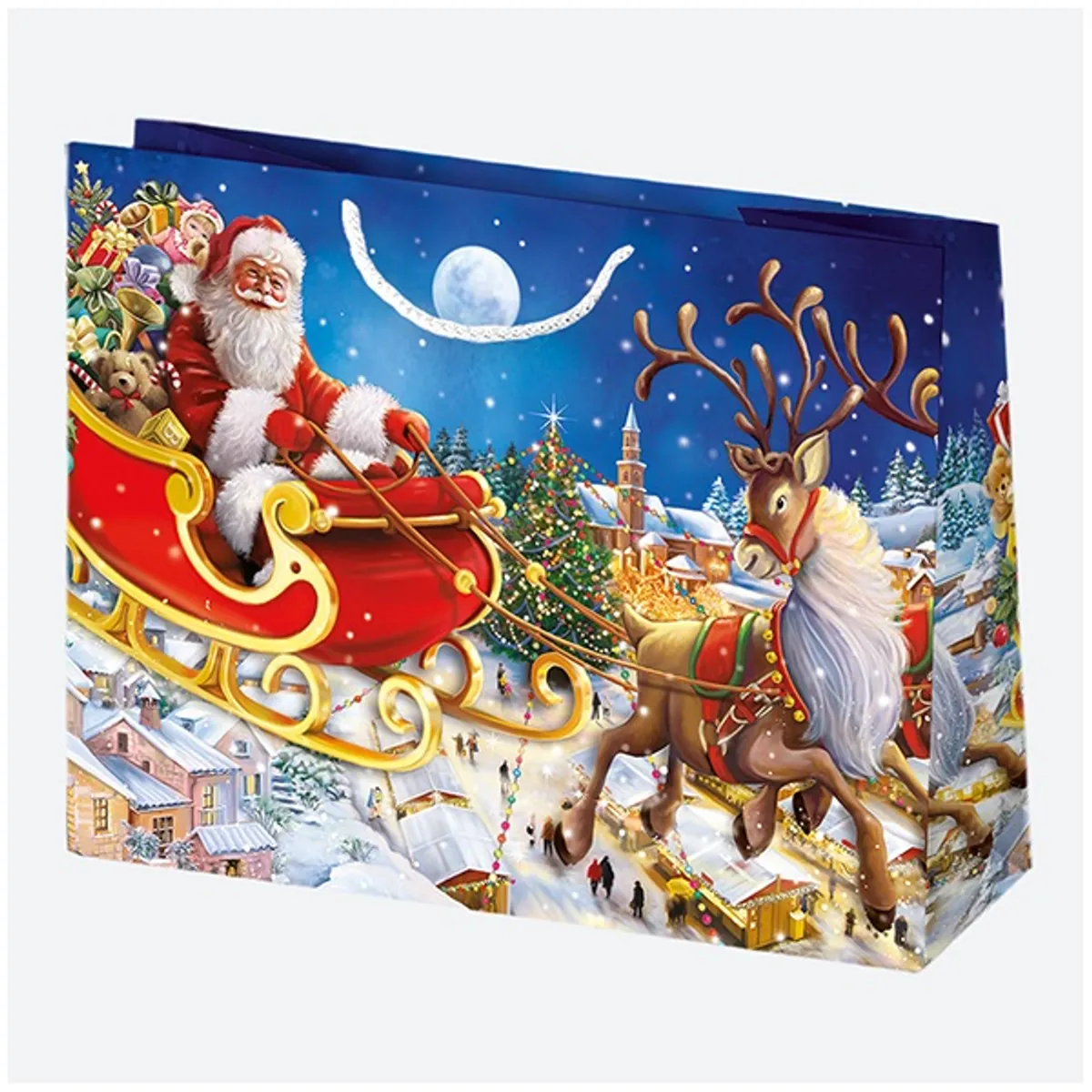 IRIS Karácsonyi ajándéktasak, 380x290x100 mm, különböző színekben és mintával #9