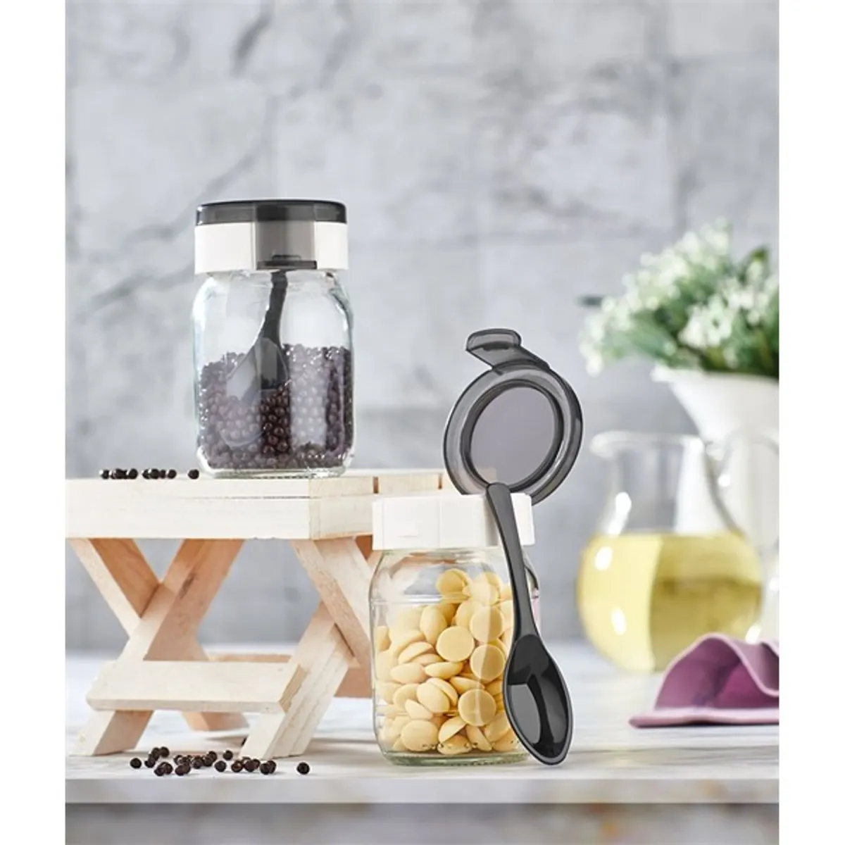 IRIS Solo üveg fűszertartó 190ml, fekete vagy réz színű HN-1224 #2