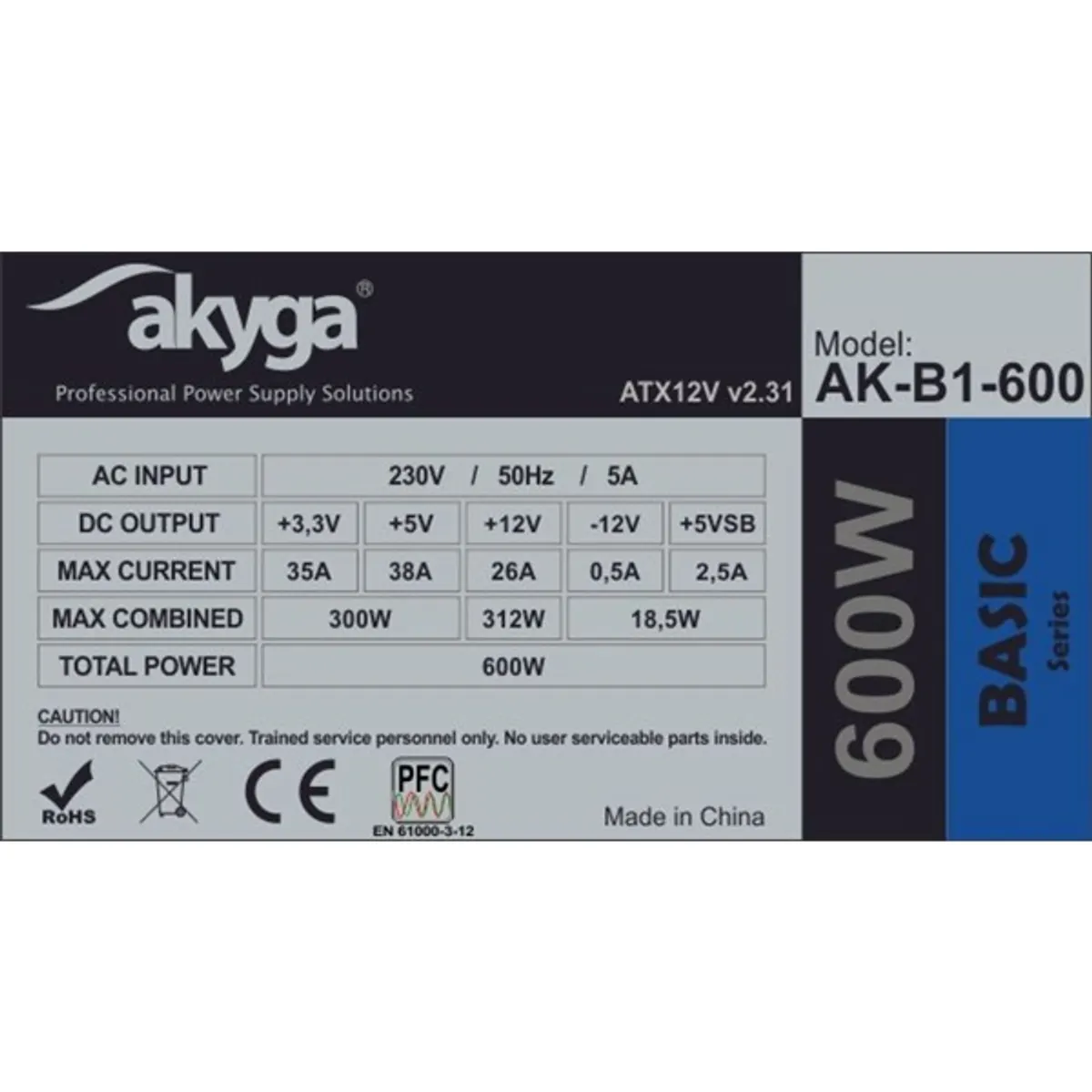Akyga 600W AK-B1-600 Basic tápegység #4