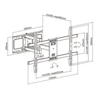 Stell SHO 5620 32"-70" VESA 600x400 kihúzható fali konzol #8