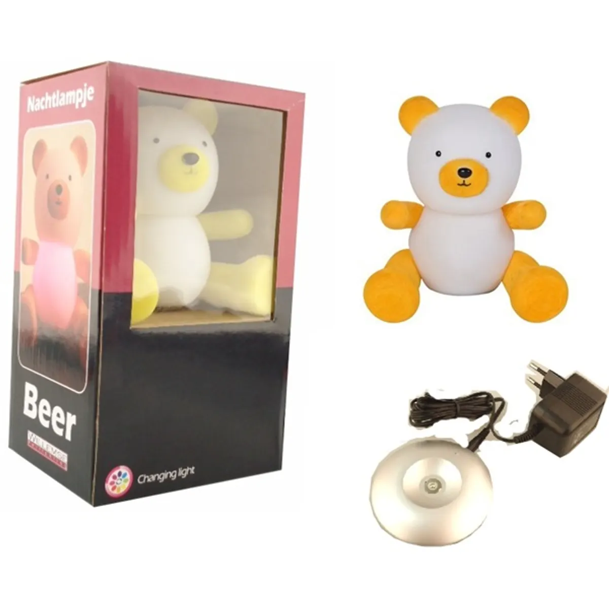 Műanyag mackó LED-es éjjeli fény #1