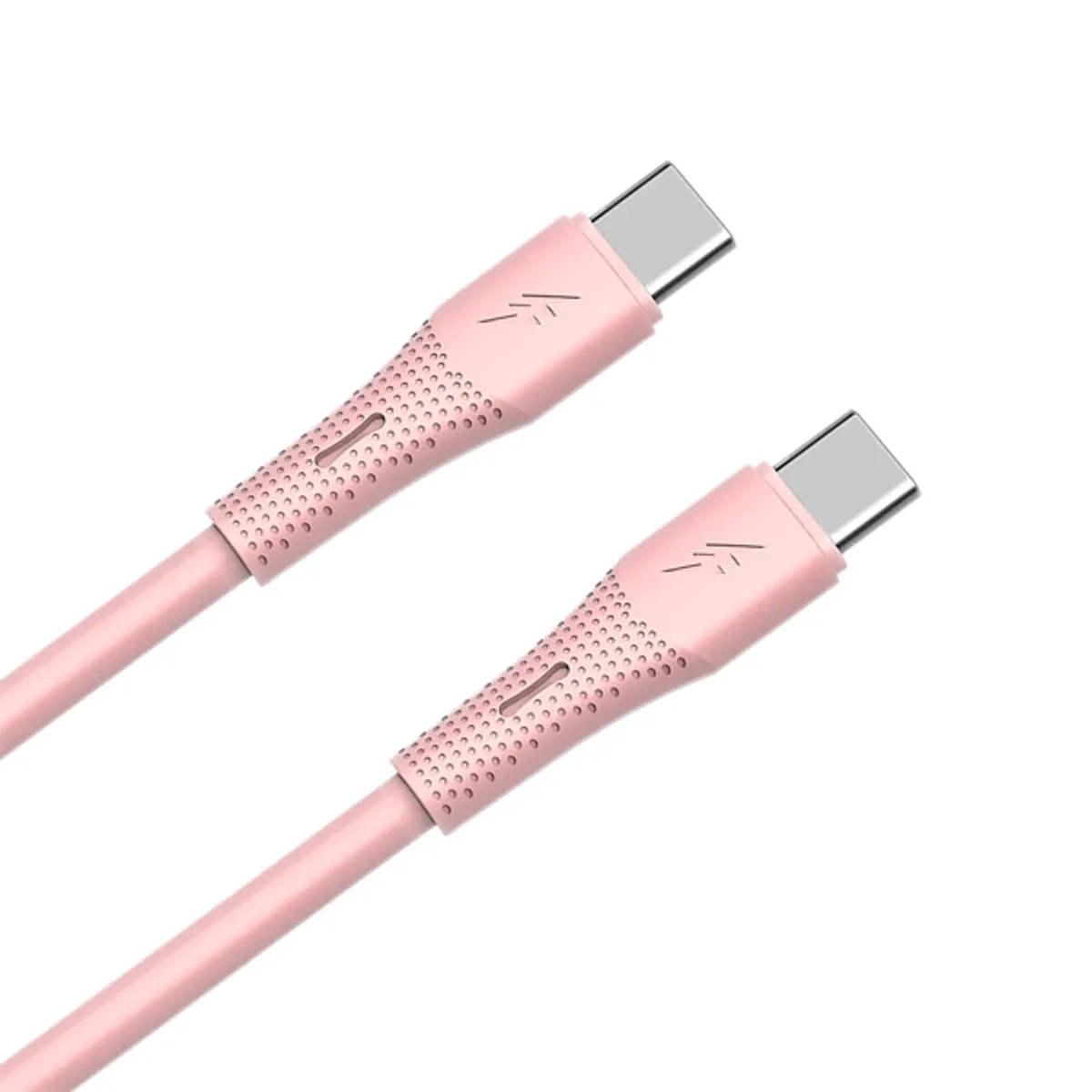 AVAX CB3309 60W USB-C gyorstöltő szilikon kábel, 1.5 m, rózsaszín #1