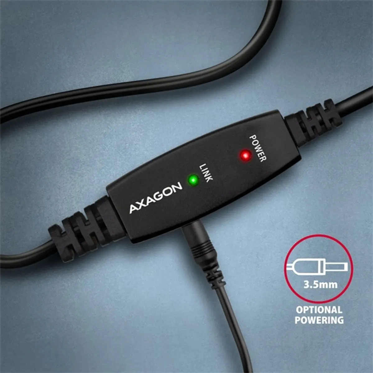 Axagon ADR-210B 10m USB 2.0 A apa - USB B apa aktív repeater kábel #6