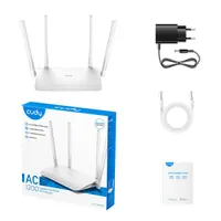 CUDY WR1300 kétsávos AC1200 gigabit WIFI MESH fehér router #4