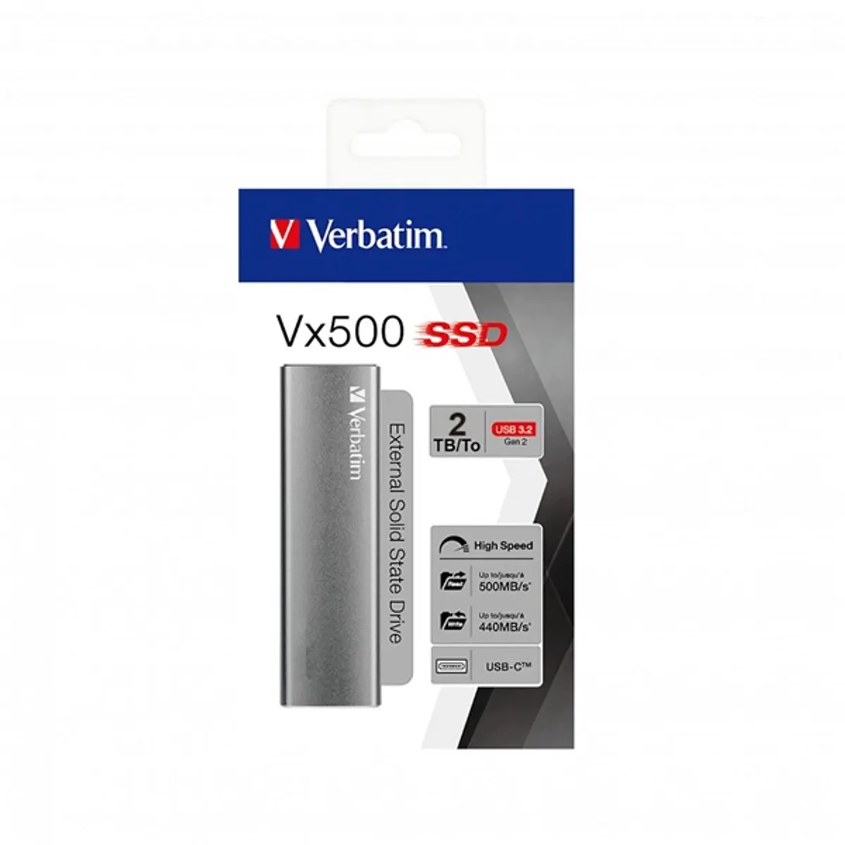 Verbatim 47454 Vx500 2TB USB 3.1 Gen2 szürke külső SSD #3