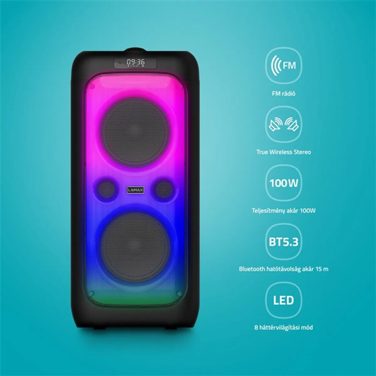 LAMAX PartyKing1 Plus 100W Party hangfal #4