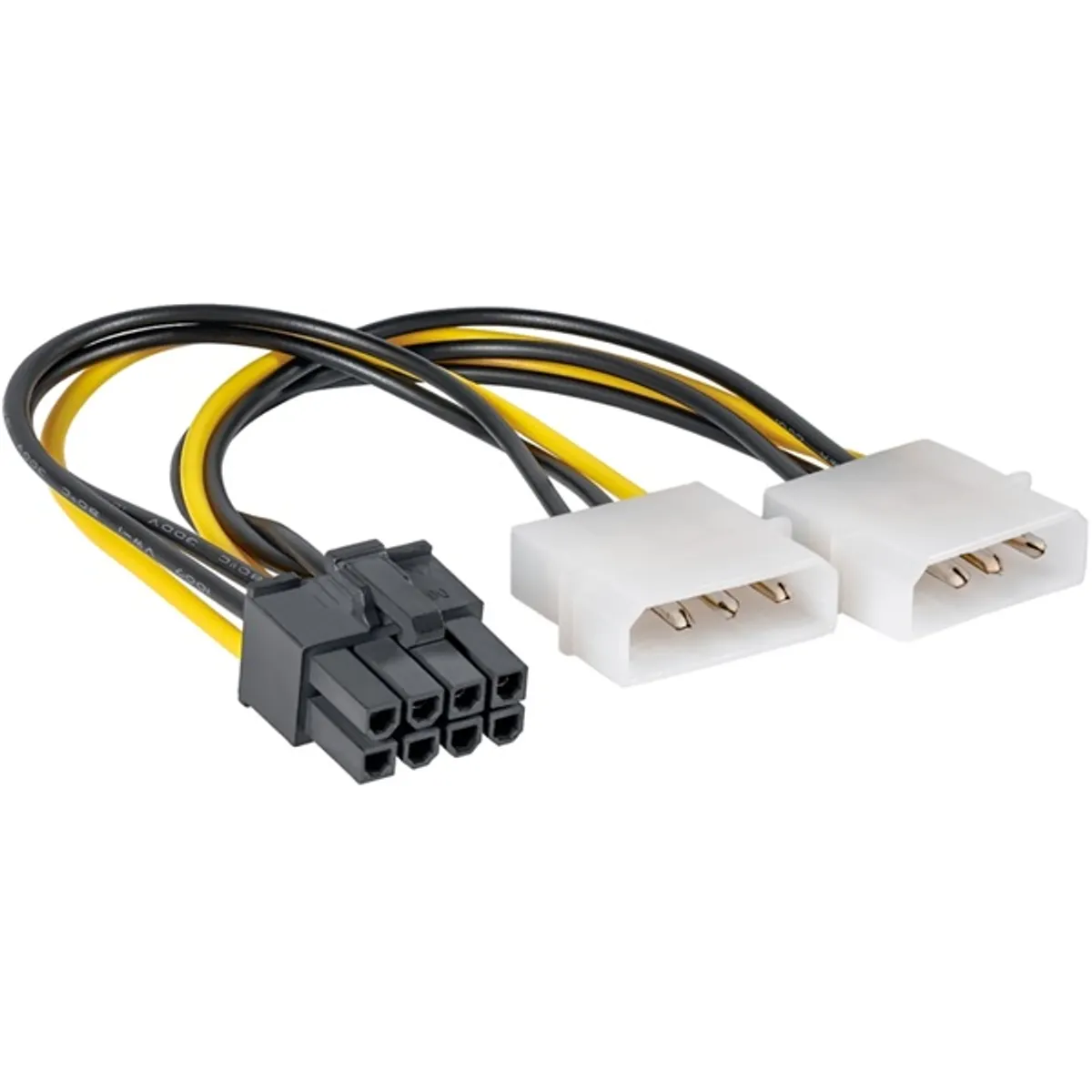 Akyga AK-CA-29 15cm 2x MOLEX anya - 8-tűs PCI Express apa kábel #1