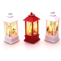 Iris Karácsonyi Mikulás mintás 13x5,3x5,3cm LED-es piros lámpás #2