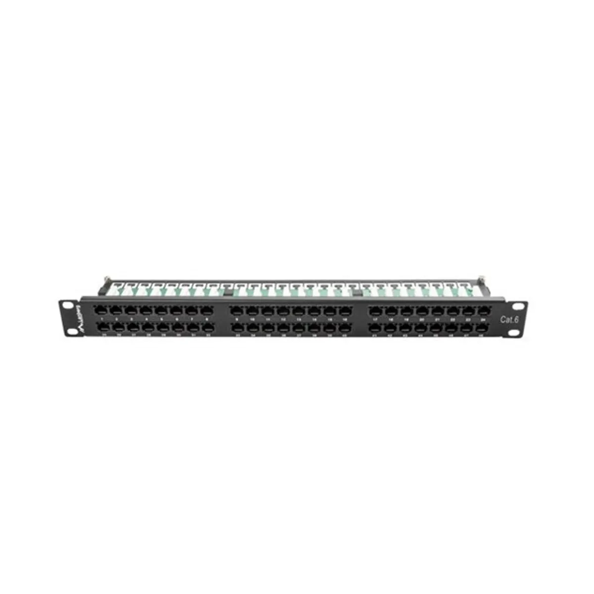 Lanberg PPU6-1048-B 19" 1U 48port Cat.6 UTP árnyékolatlan fekete patch panel #2