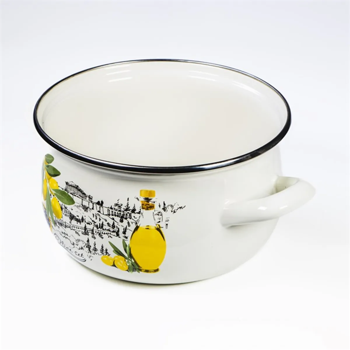 TOO BELLY OLIVE 2,8 literes, 18cm átmérő, 12cm magasságú lábas (fazék) üveg fedővel #3