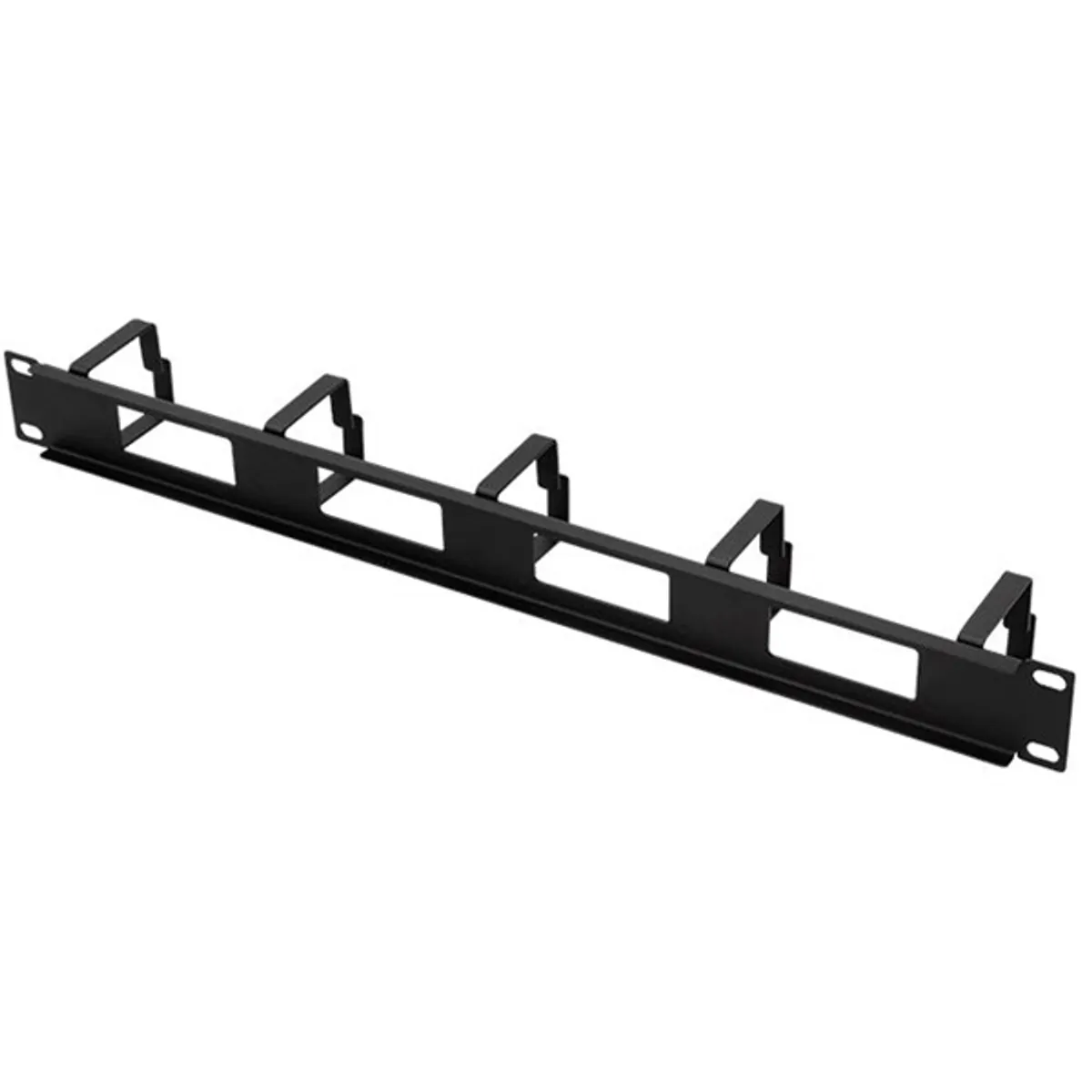 Stalflex CO19-1U-TB-B 19" 1U hátsó lyukas gyűrűs fekete kábelrendező #3