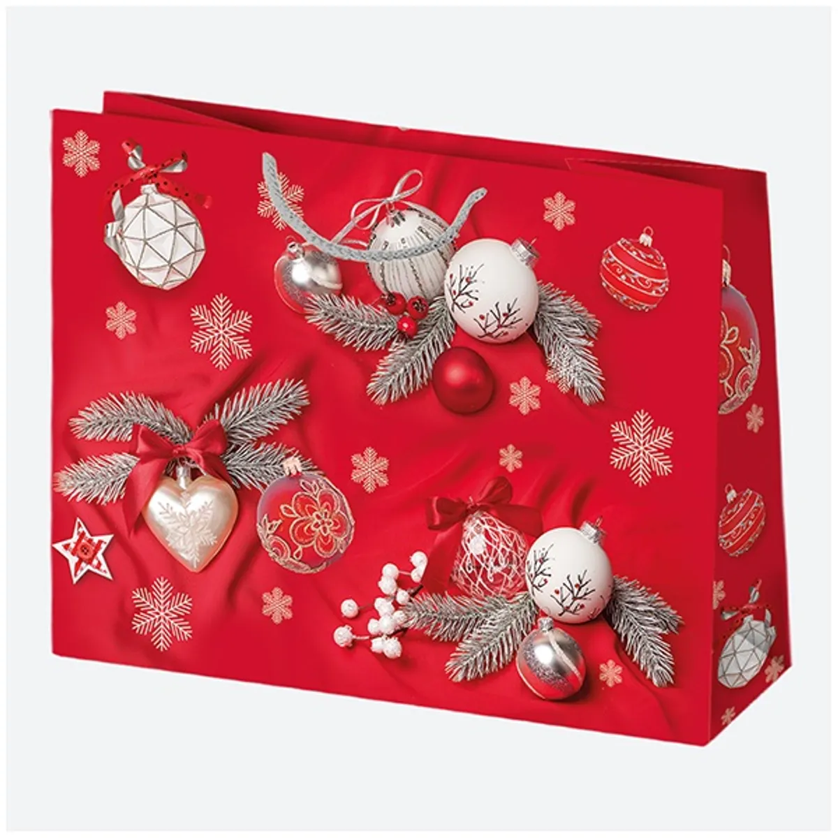 IRIS Karácsonyi ajándéktasak, 380x290x100 mm, különböző színekben és mintával #5