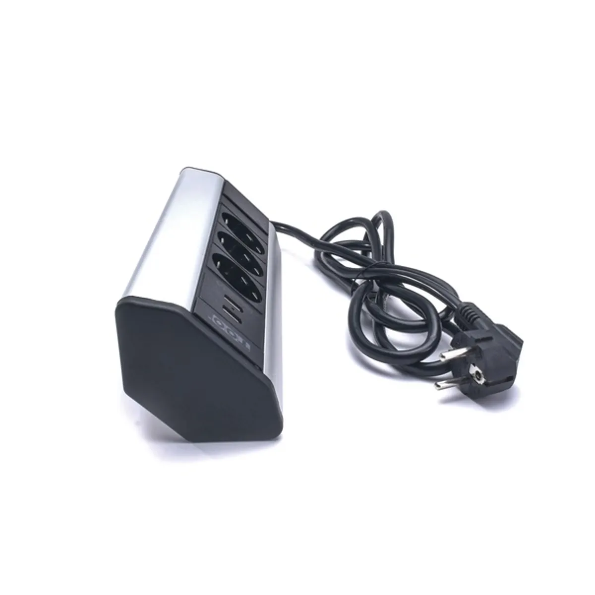 TOO VPS-315-3S IP20, 3x 2P+F, 2x USB-A, ezüst asztalra rögzíthető elosztó #3