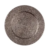 IRIS műanyag tálca, bőr hatású, arany 33 cm