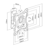 Stell SHO 7500 23"-42" VESA 200x200 dönthető fali konzol #5