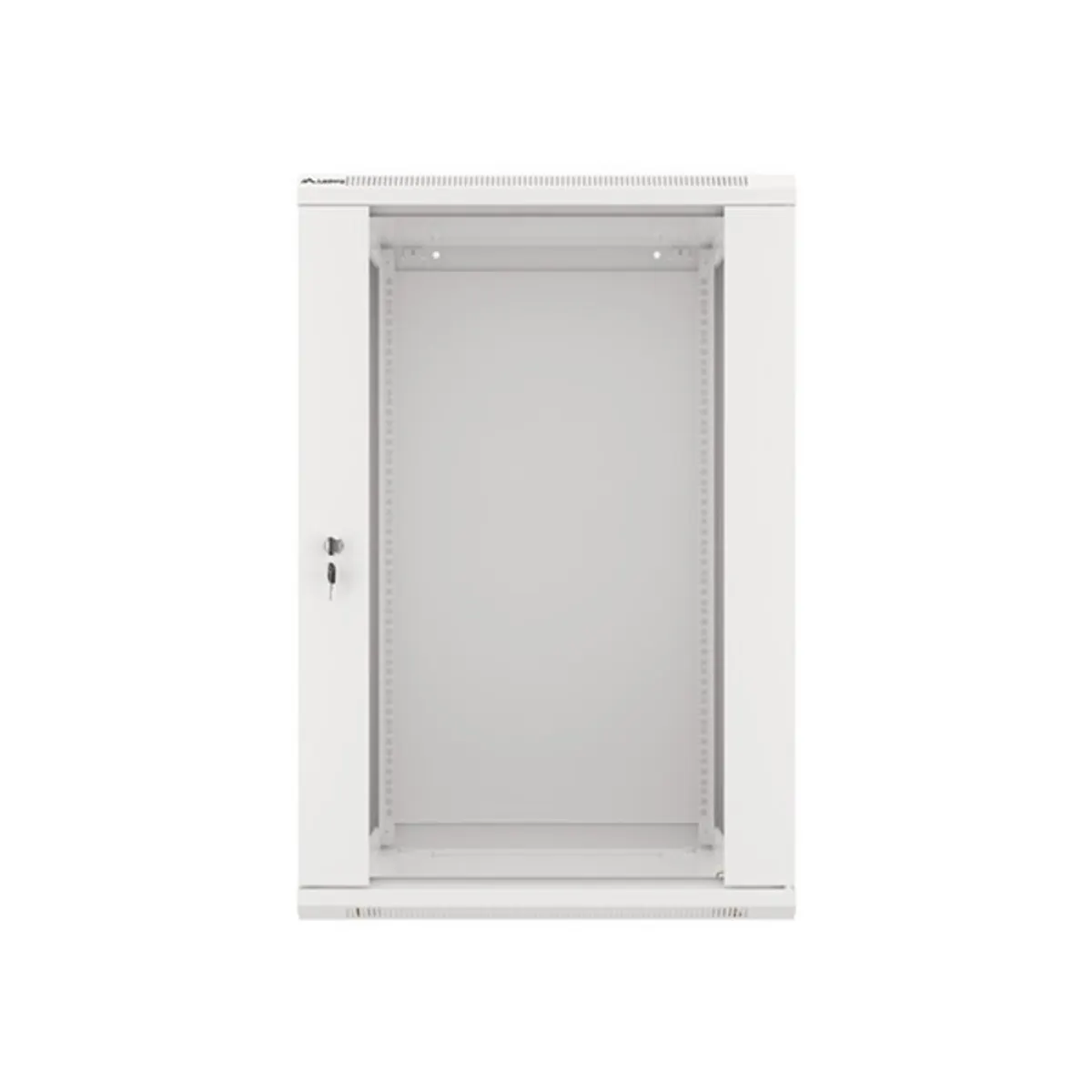 Lanberg WF01-6618-10S 19" 18U SZÉL:600mm MÉLY:600mm MAG:907mm lapraszerelt üvegajtós szürke fali rack szekrény #9