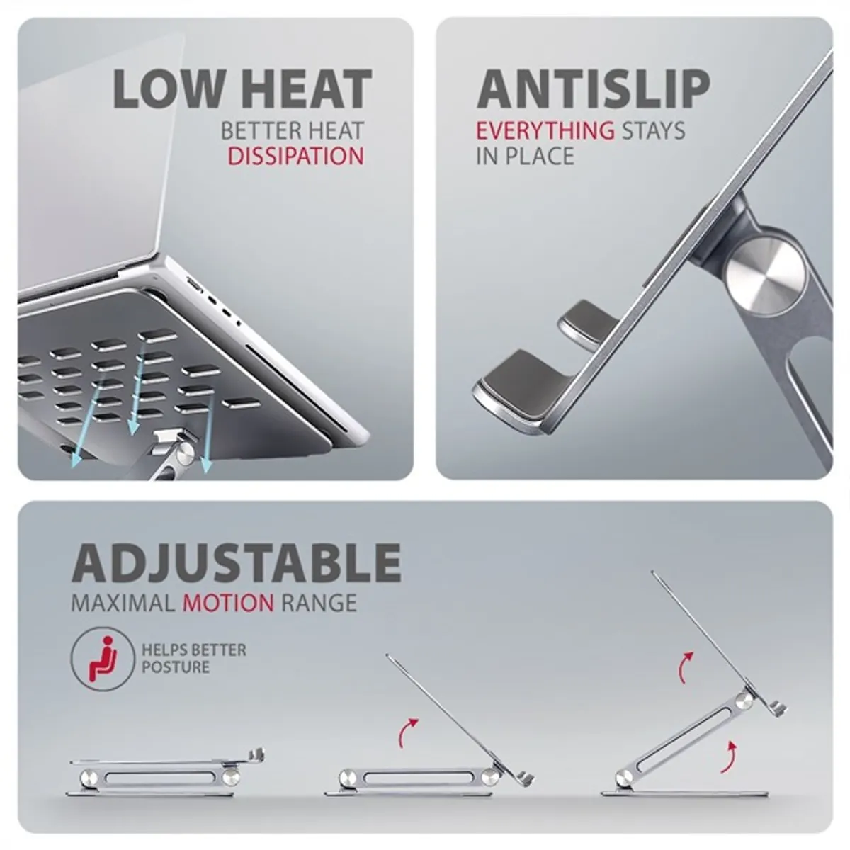 Axagon STND-LQ ALU HQ 10-16" laptop állvány #3