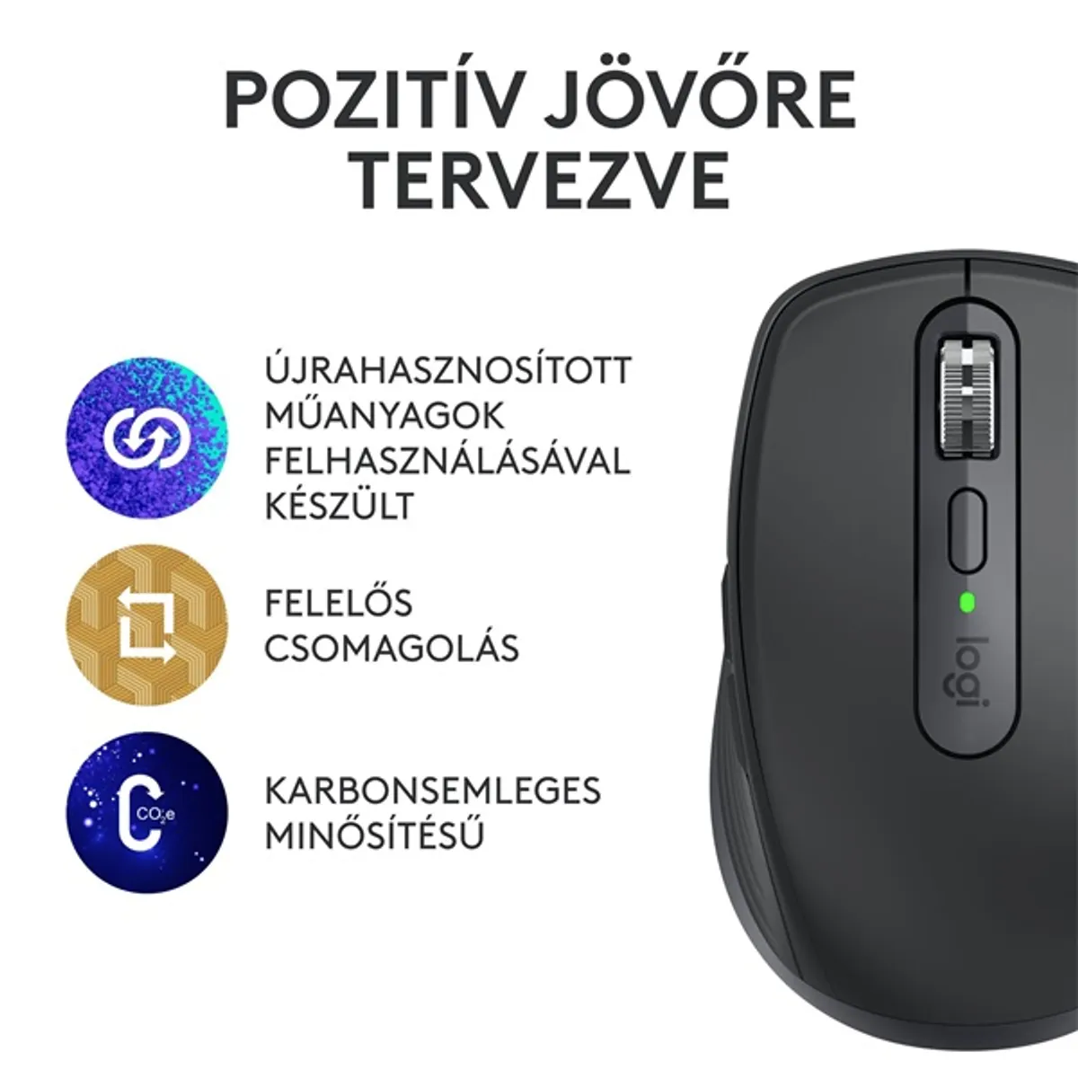 Logitech MX Anywhere 3S vezeték nélküli fekete egér #3