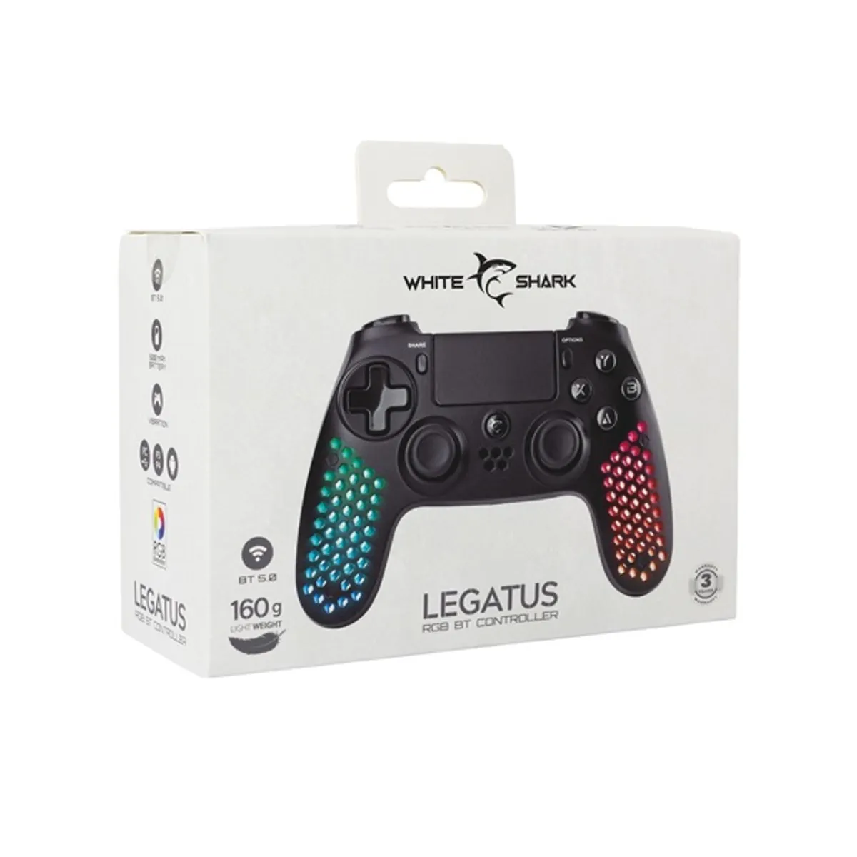 White Shark GPW-4009 Legatus PC/PS3/PS4 vezeték nélküli fekete kontroller #7