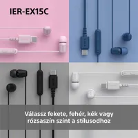 Sony IEREX15CL.CE7 USB Type-C vezetékes mikrofonos kék fülhallgató #7
