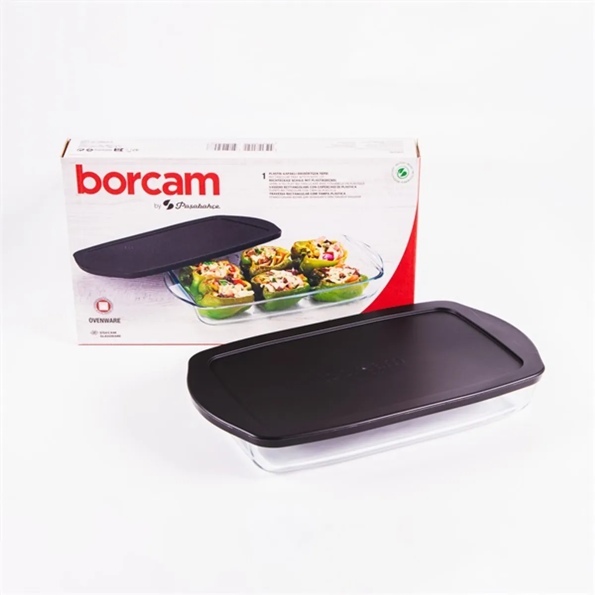 BORCAM hőálló üvegedény műanyag tetővel 1.960ml #3