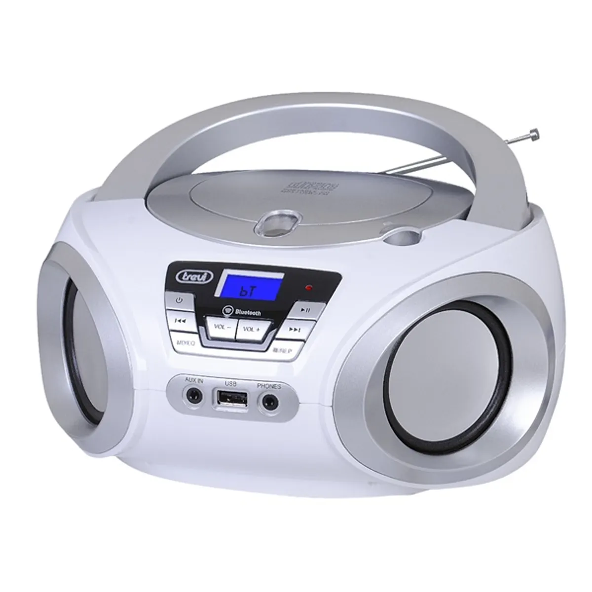 Trevi CMP 544BT hordozható fehér Bluetooth/FM/USB/AUX/CD boombox #1