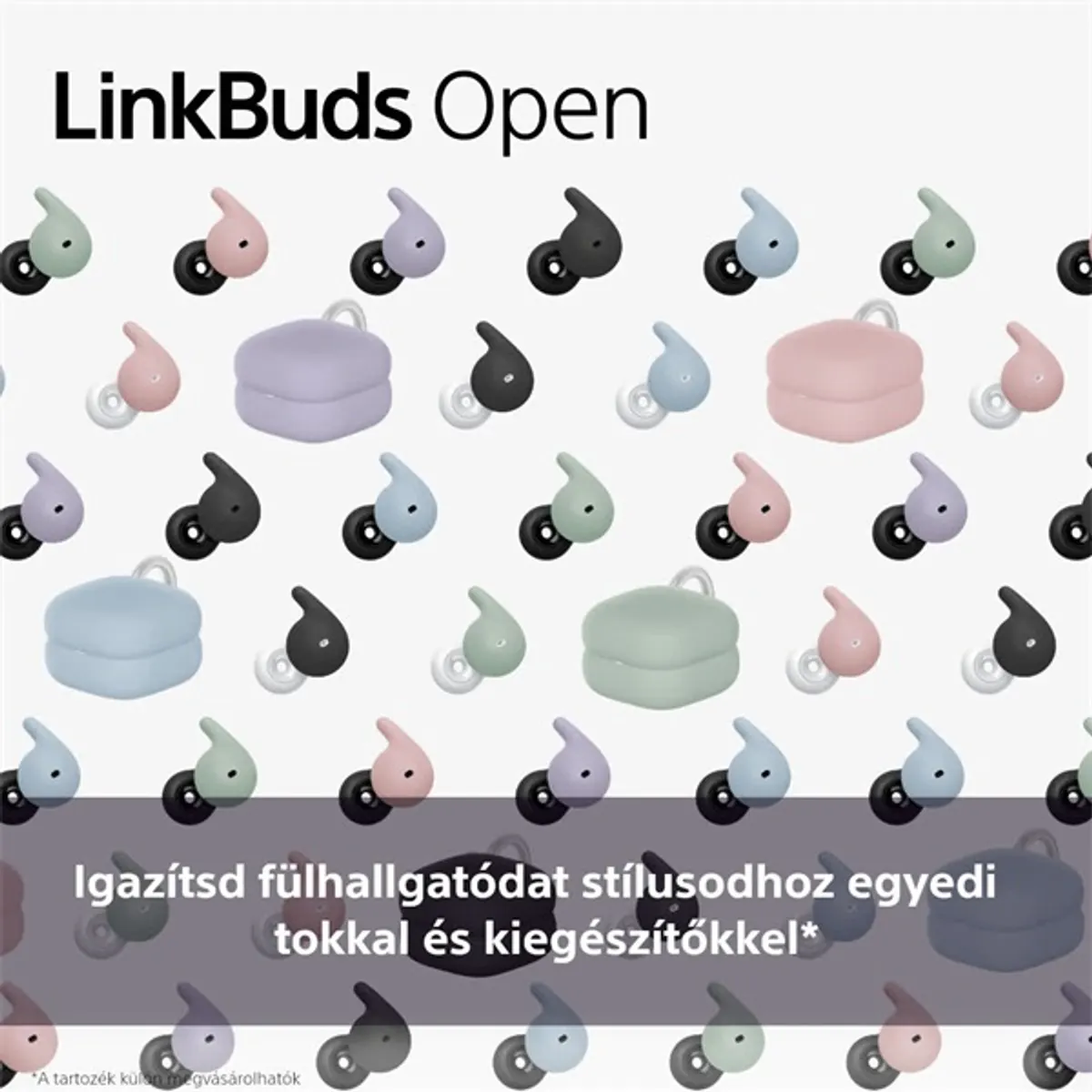 Sony HACL910SP.WW Linkbuds Open fülhallgatóhoz rózsaszín illeszkedést segítő légpárnás tartórész #3