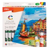 Deli Color Emotion 12ml 24db/csomag akrilfestékkészlet #1