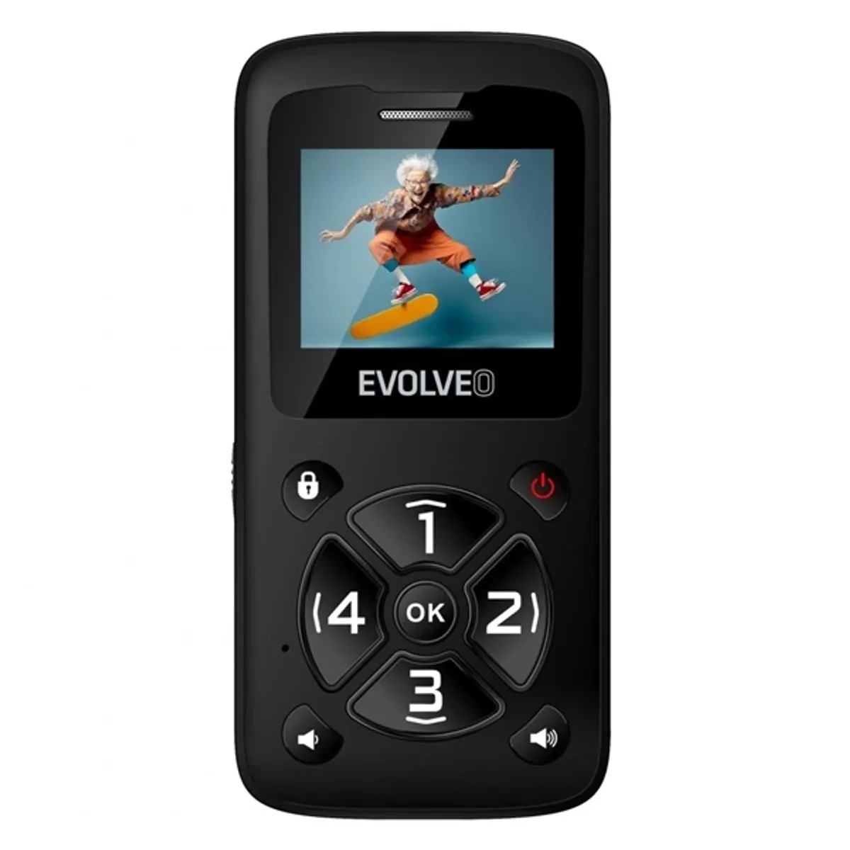 Evolveo EasyPhone ID 1,77" fekete mobiltelefon #1