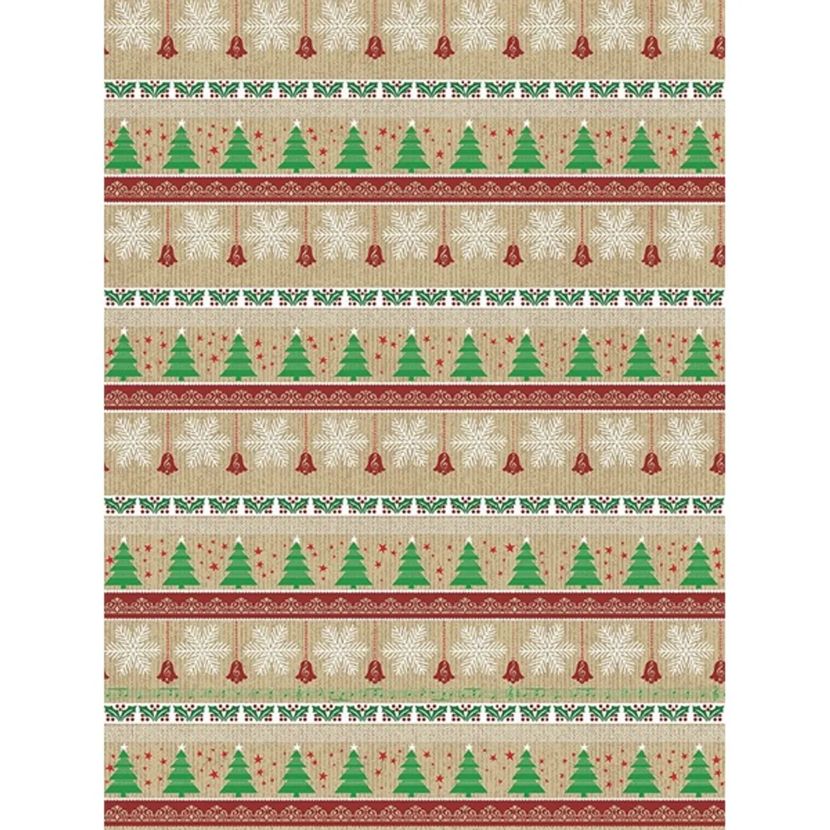 IRIS Karácsonyi tekercses KRAFT csomagolópapír,  200x70cm, különböző mintákkal, 60g/m2 #1