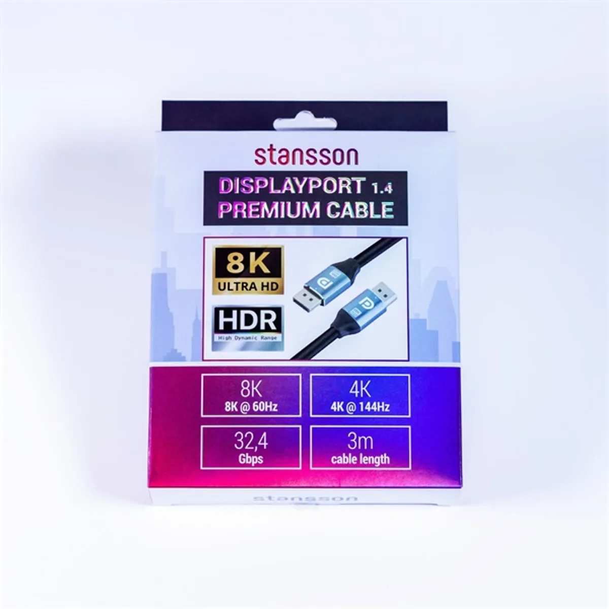 Stansson 3m Displayport v1.4 kábel #2