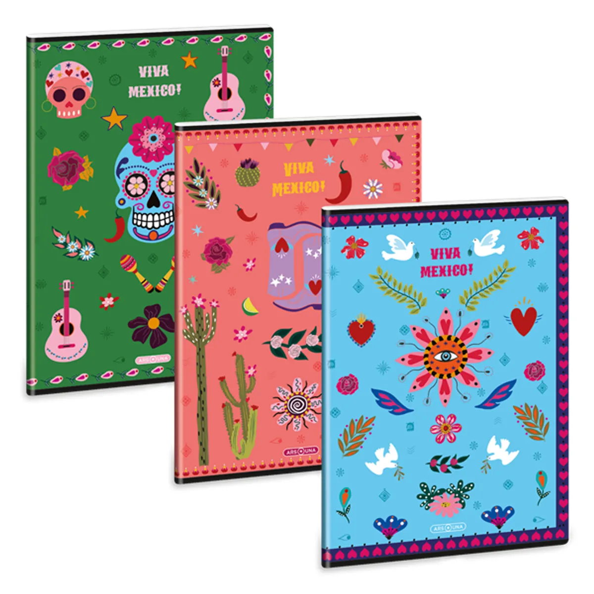 Ars Una Viva Mexico 25 (5490) A4 extra kapcsos kockás füzet #2