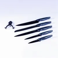 IRIS KT-250-B 5 darabos konyhai kés szett, fekete #2