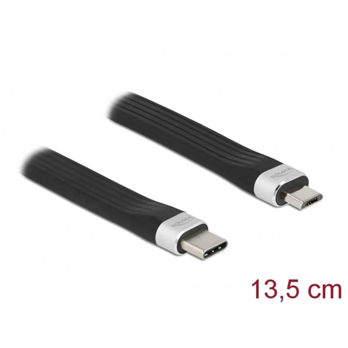 Delock 86793 13,5cm USB 2.0 USB-C - MicroUSB PD3 FPC lapos kábel #2