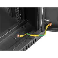 Lanberg FF01-8242-23BL 19" 42U SZÉL:800mm MÉLY:1200mm MAG:2127mm lapraszerelt LCD hálós fémajtós fekete rack szekrény #3