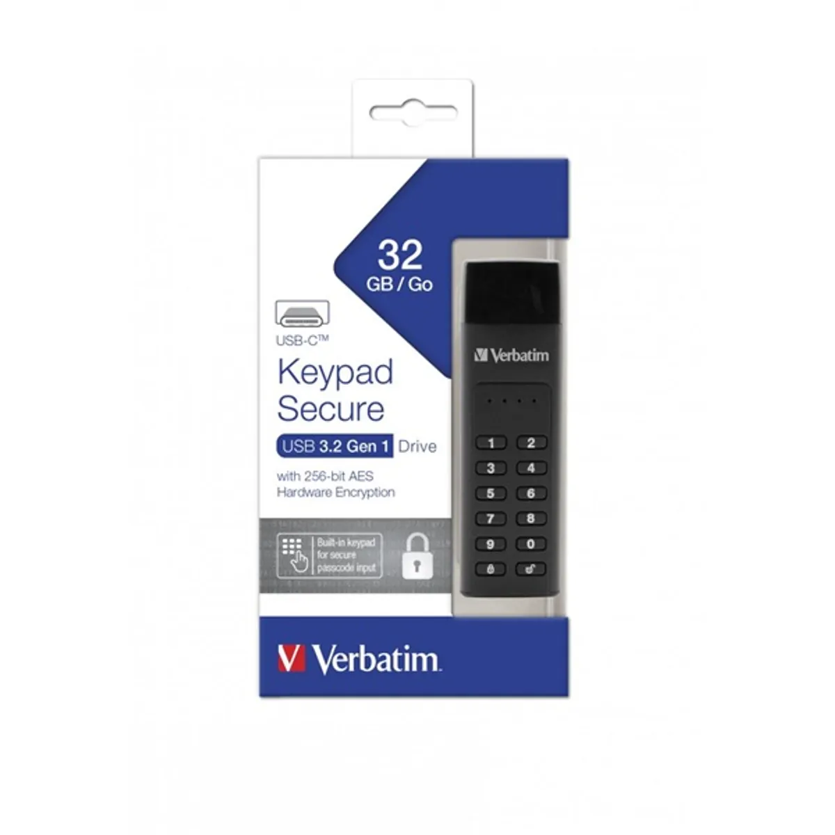 Verbatim 49430 Keypad Secure Store`n`Go 32GB USB-C 3.1 Flash Drive #3