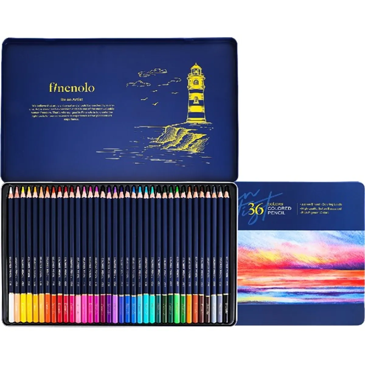 Deli Finenolo 36 db-os fémdobozos színesceruza készlet #1