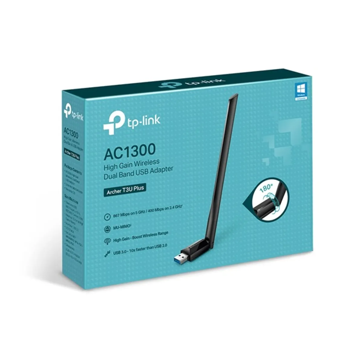 TP-Link Archer T3U plus AC1300 nagy teljesítményű, vezeték Nélküli, kétsávos, USB adapter #3