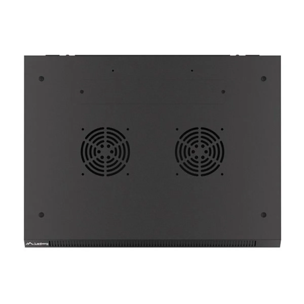 Lanberg WF01-6415-10B 19" 15U SZÉL:600mm MÉLY:450mm MAG:774mm lapraszerelt üvegajtós fekete fali rack szekrény #10