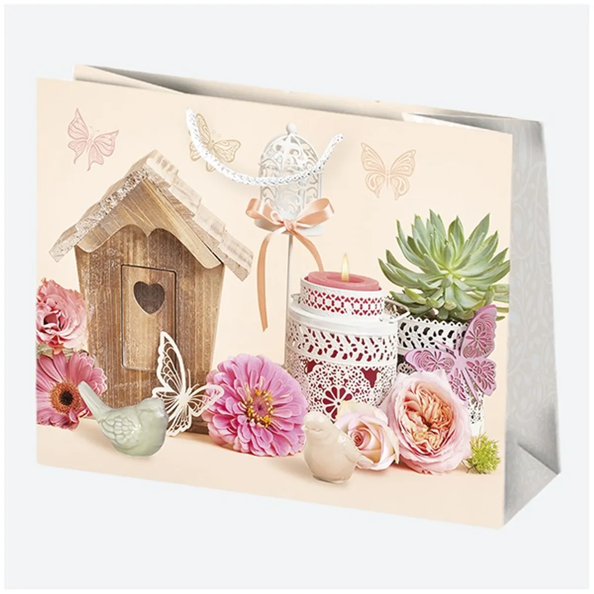 IRIS ajándéktasak, különböző színekben virágok, 300x230x100 mm #4