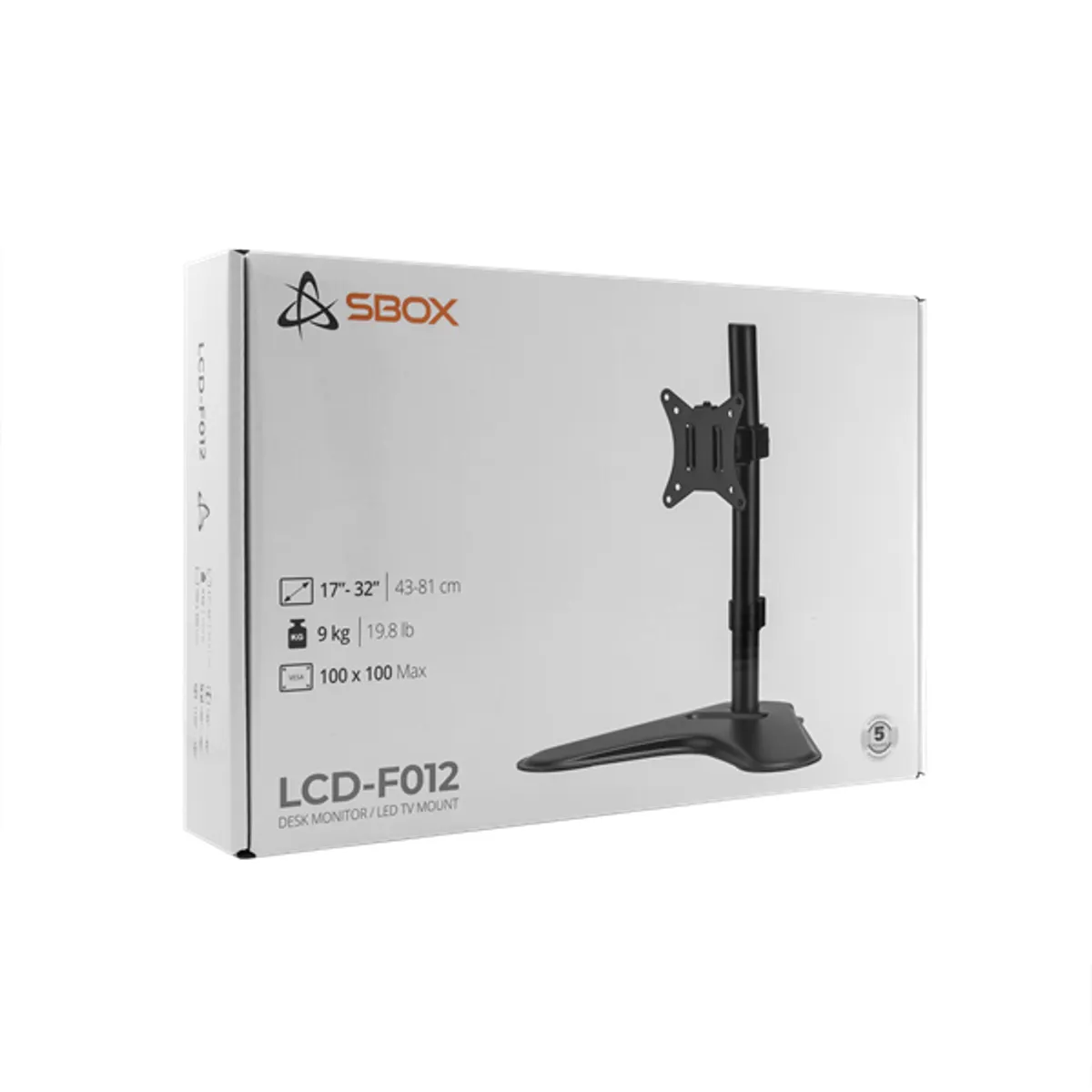 Sbox LCD-F012-2 17"-32" dönthető, forgatható asztali monitor tartó konzol #10
