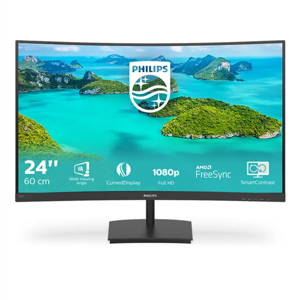 Philips 23,6" 241E1SCA FHD VA VGA/HDMI ívelt monitor #1