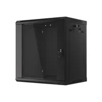 Lanberg WF01-6412-10B 19" 12U SZÉL:600mm MÉLY:450mm MAG:640mm lapraszerelt üvegajtós fekete fali rack szekrény #3