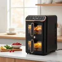 Berlinger Haus BH/9802 fekete- rózsaarany 2x5,5 L forrólevegős sütő #3