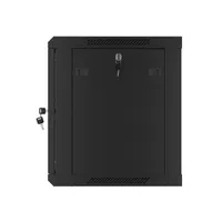 Lanberg WF01-6409-10B 19" 9U SZÉL:600mm MÉLY:450mm MAG:512mm lapraszerelt üvegajtós fekete fali rack szekrény #7