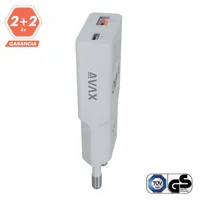 AVAX CH641LB NANO SLIM 30W USB-C (PD3.0)+USB-A (QC3.0) világoskék hálózati töltő #6